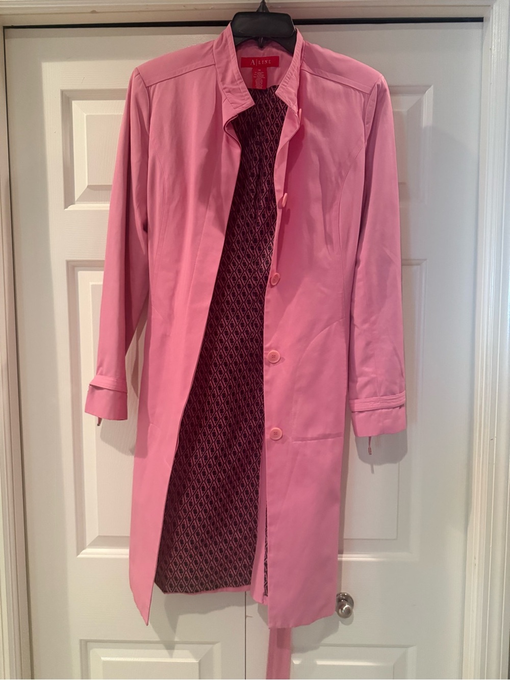Akris Punto Pink Single-Breasted Trench Coat